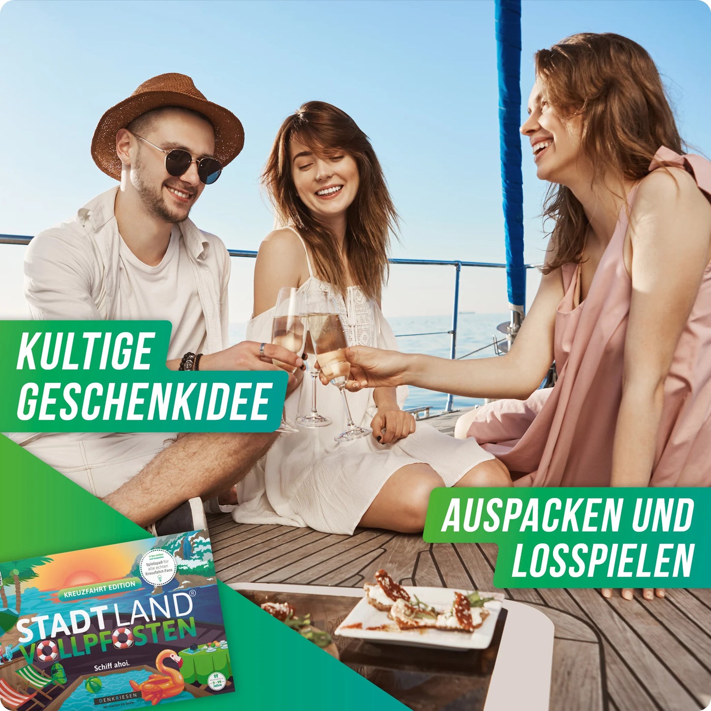Stadt Land Vollpfosten® Kreuzfahrt Edition – "Schiff ahoi!" | A4 Spielblock