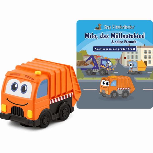Tonie Figur Sing Kinderlieder - Milo, das Müllauto-Kind & seine Freunde - Abenteuer in der großen Stadt