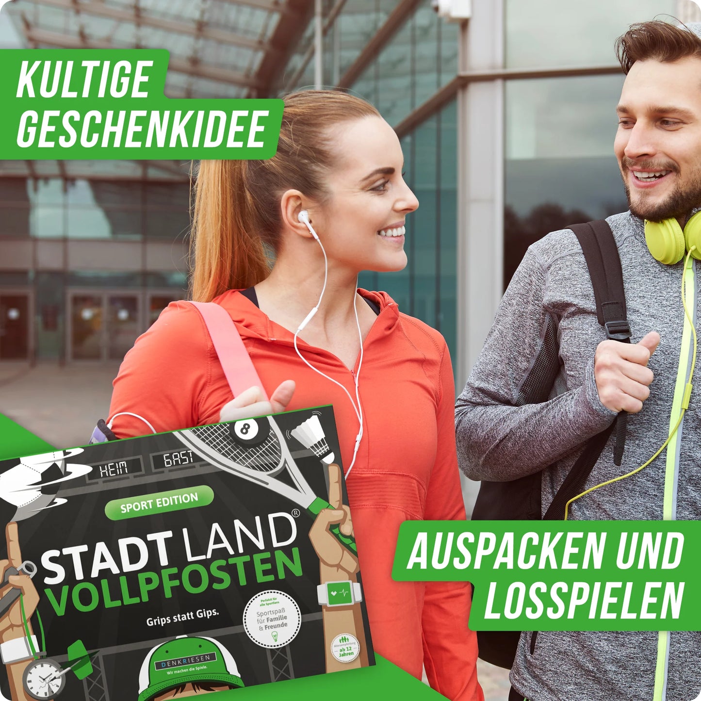 Stadt Land Vollpfosten® Sport Edition – "Grips statt Gips." | A4 Spielblock