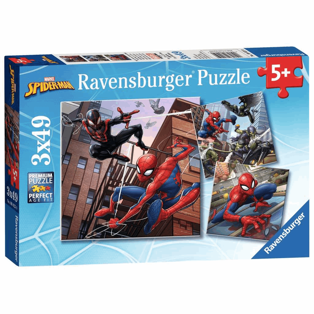 Ravensburger Puzzle 3 X 49 Teile Spider-Man beschützt die Stadt