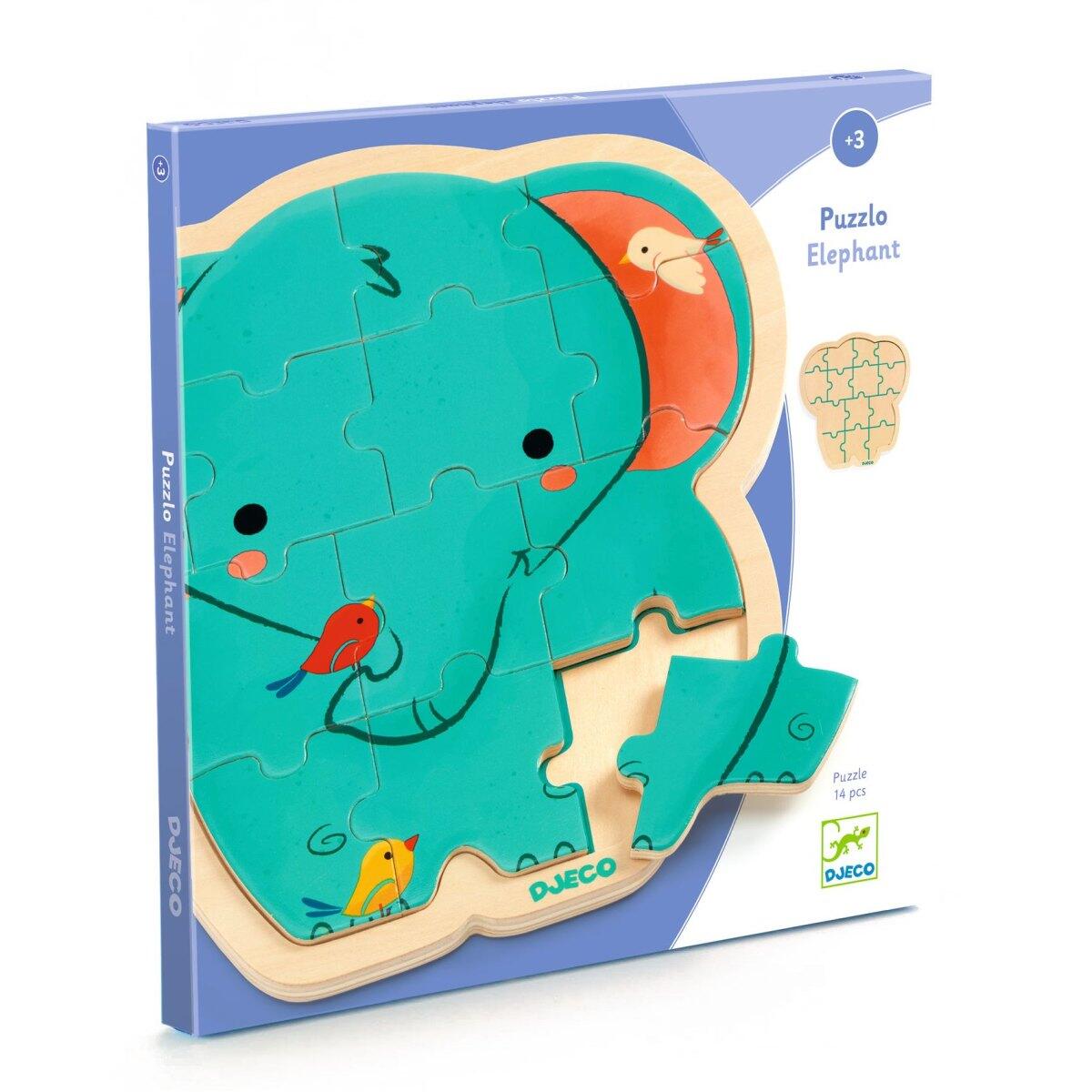 Holzpuzzle: Elefant