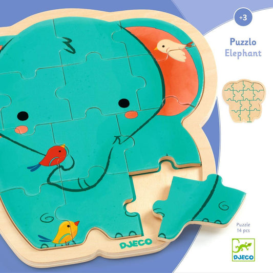Holzpuzzle: Elefant