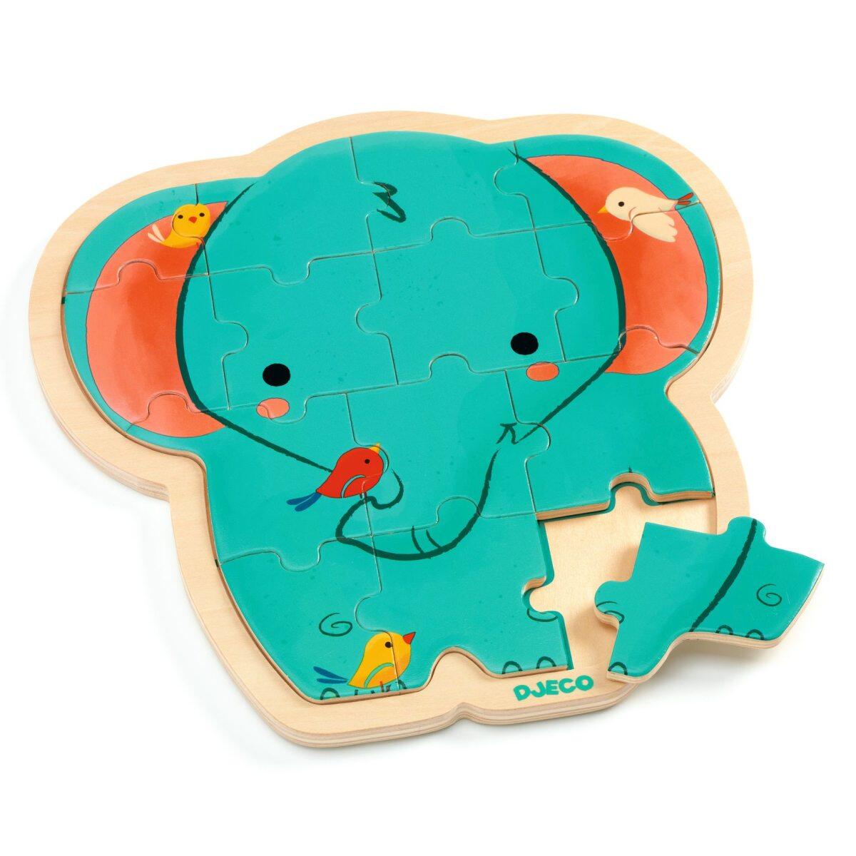 Holzpuzzle: Elefant