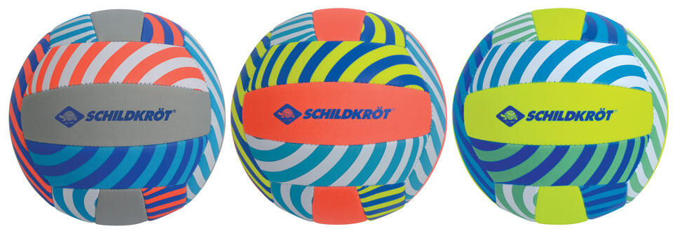 Schildkröt® Neopren Beachvolleyball, Größe 5, Ø 21 cm, normale Größe, neues Design, farblich sortiert, griffige textile Oberfläche