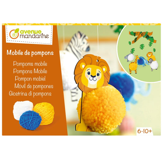 Kreativbox Pompons Tiere der Savanne
