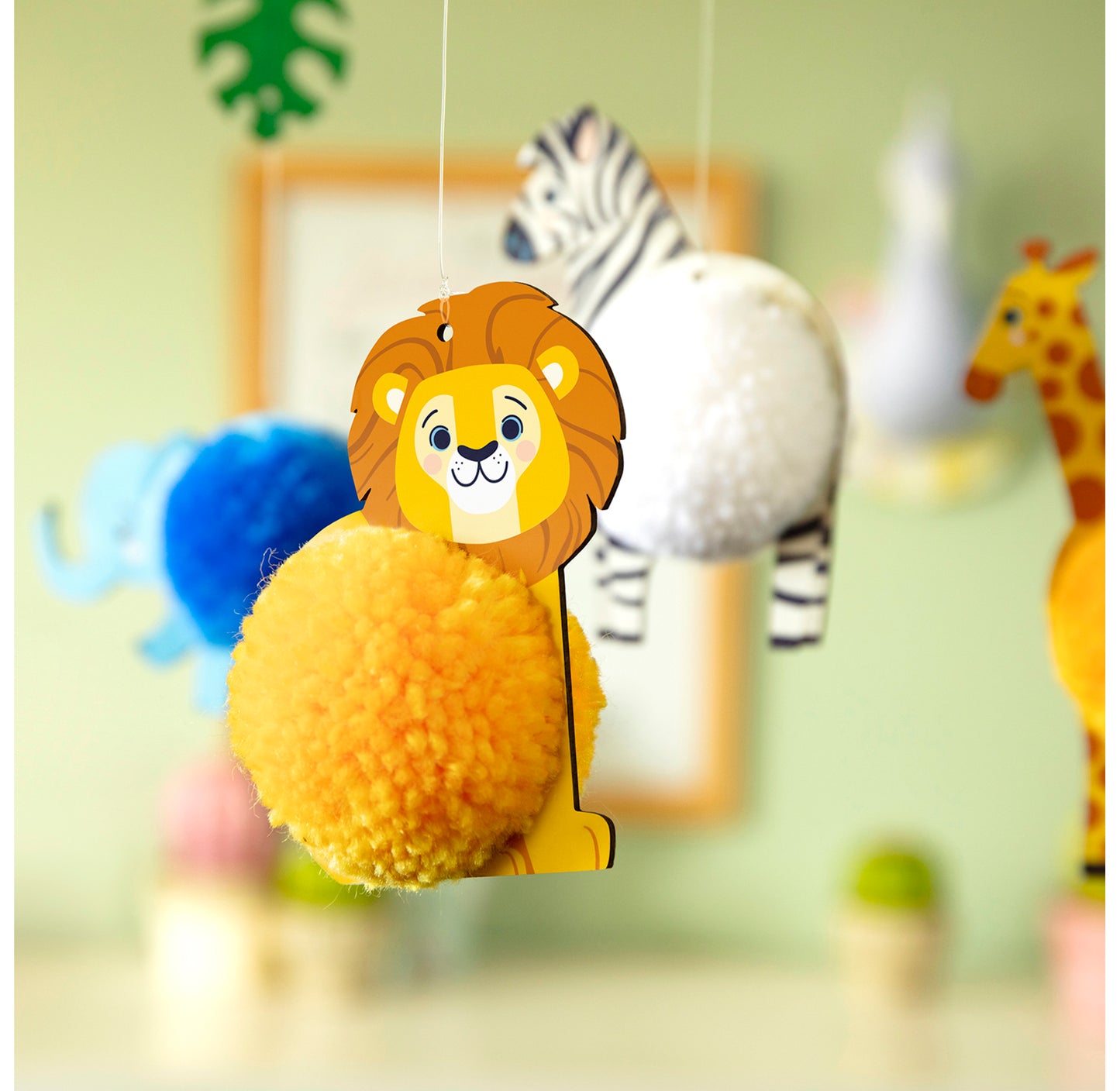 Kreativbox Pompons Tiere der Savanne