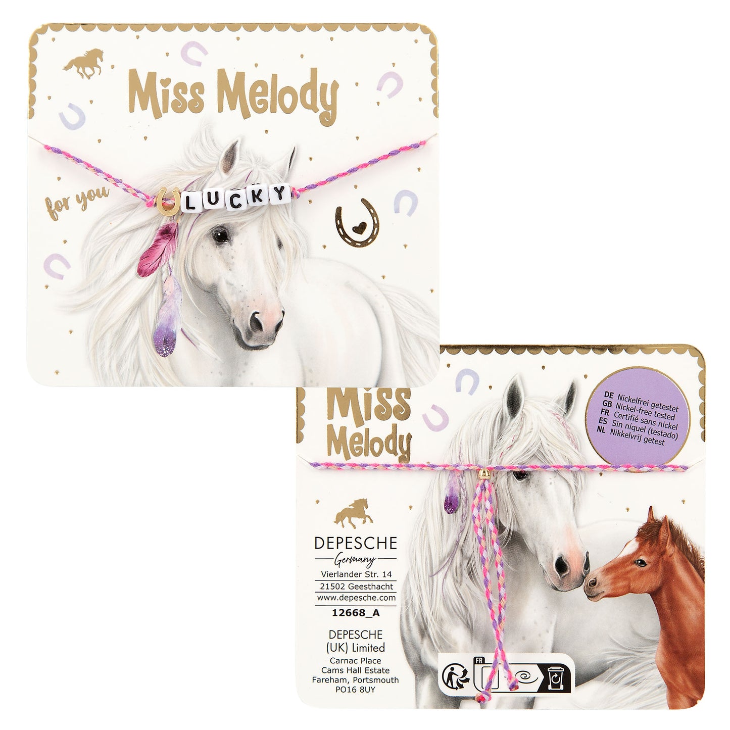 Miss Melody Armband Textil mit Statement