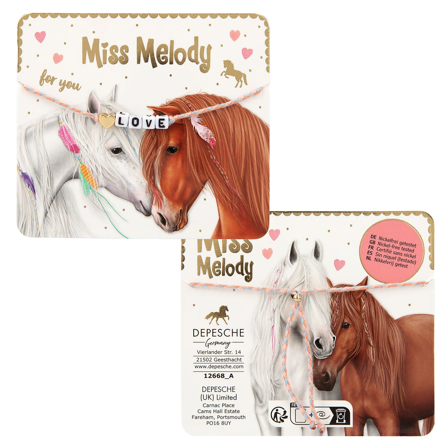 Miss Melody Armband Textil mit Statement