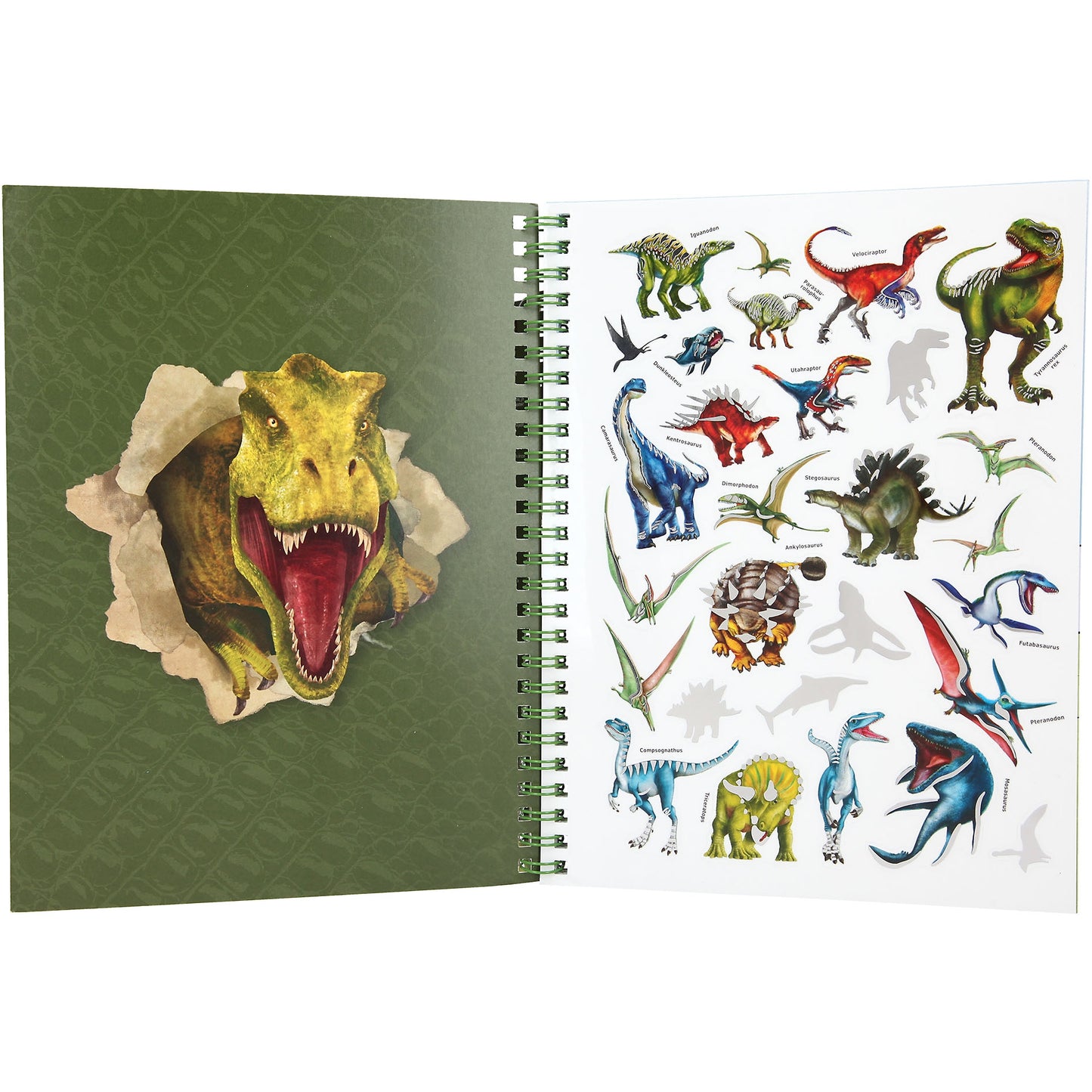 Dino World Malbuch mit Buntstiften