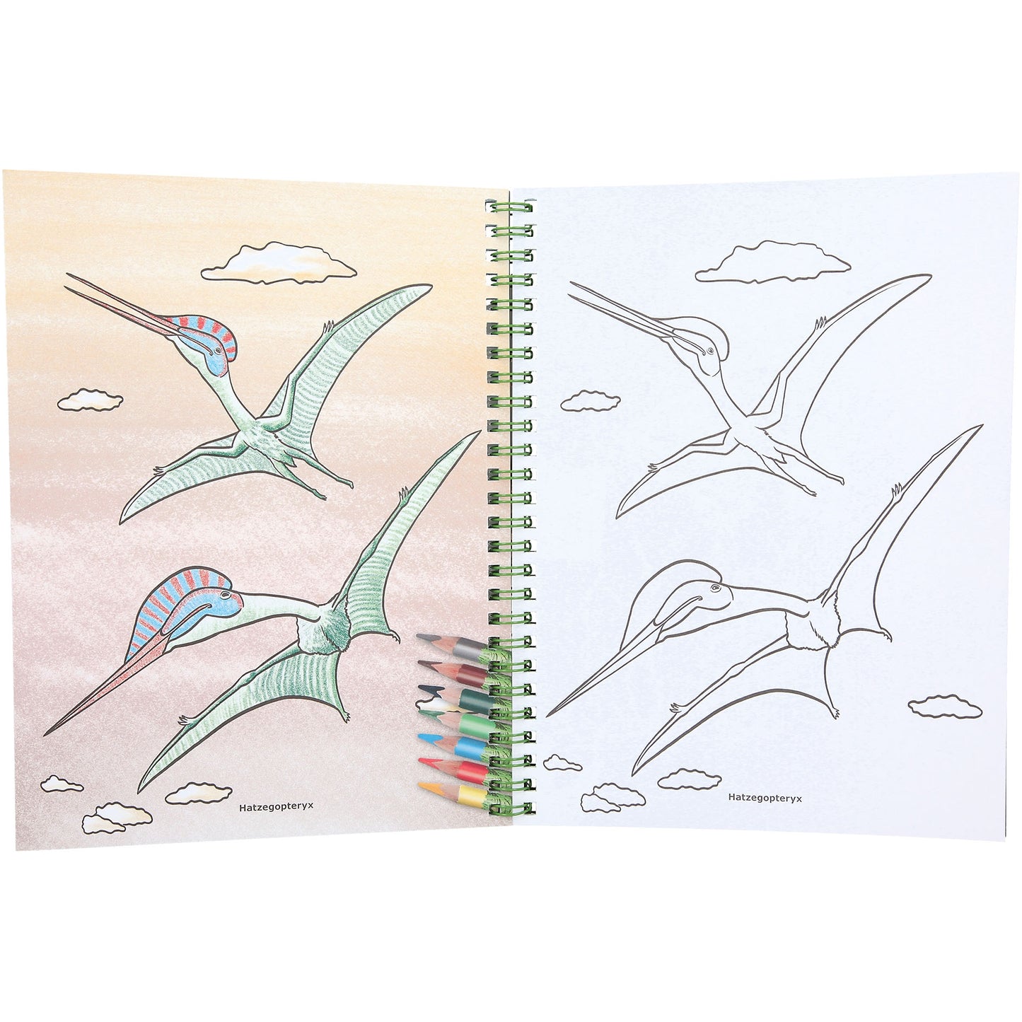 Dino World Malbuch mit Buntstiften