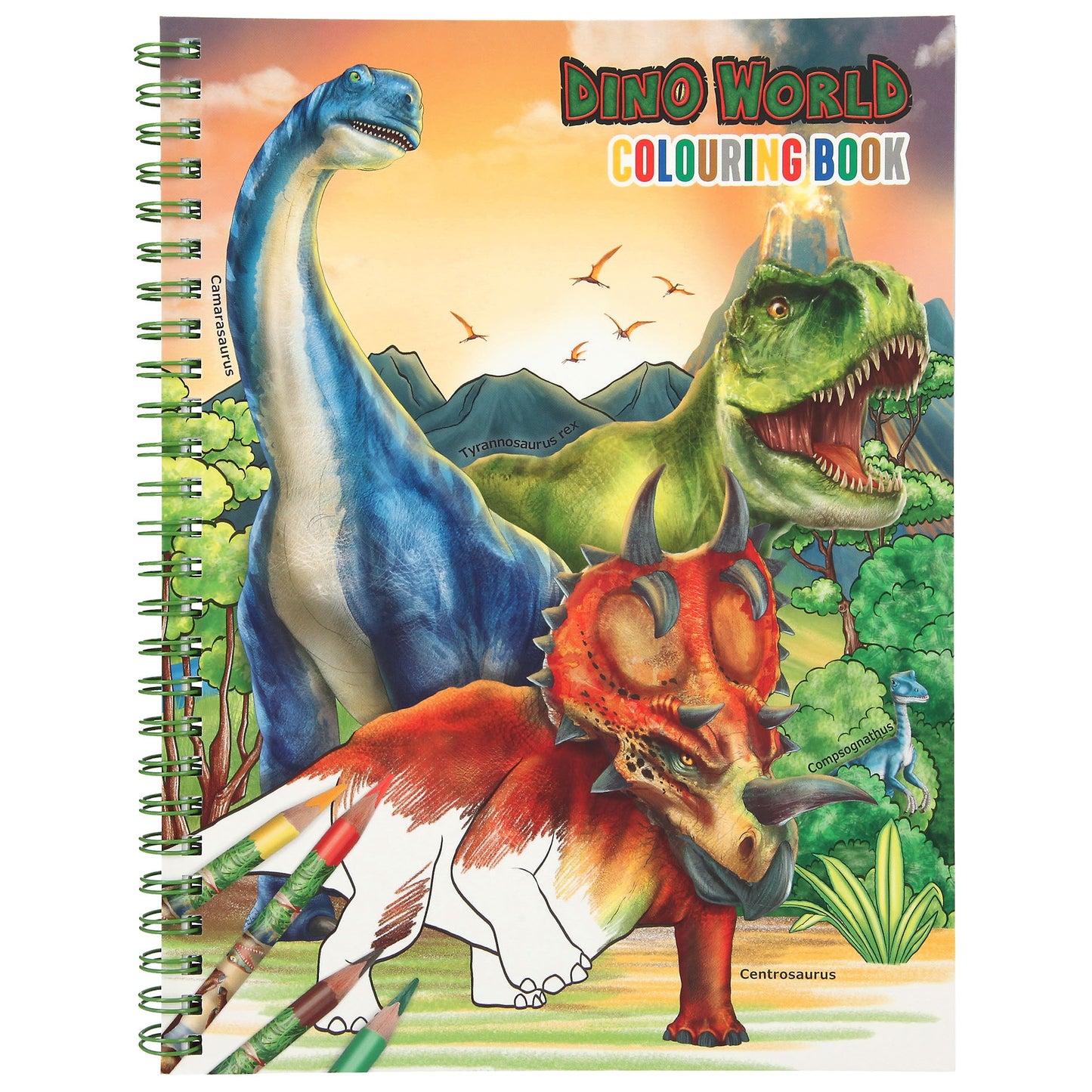 Dino World Malbuch mit Buntstiften