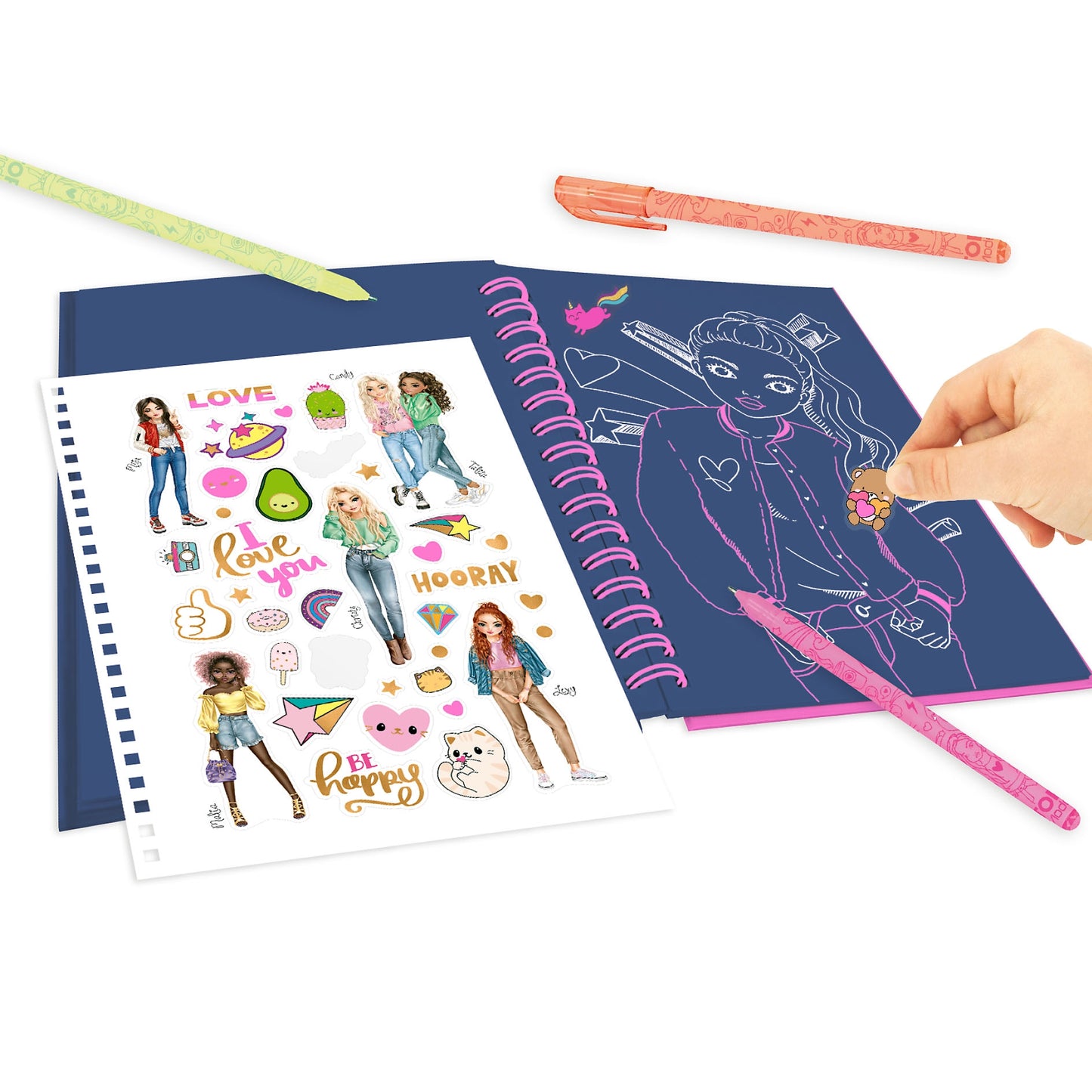 TOPModel Neon Doodle Malbuch-Set