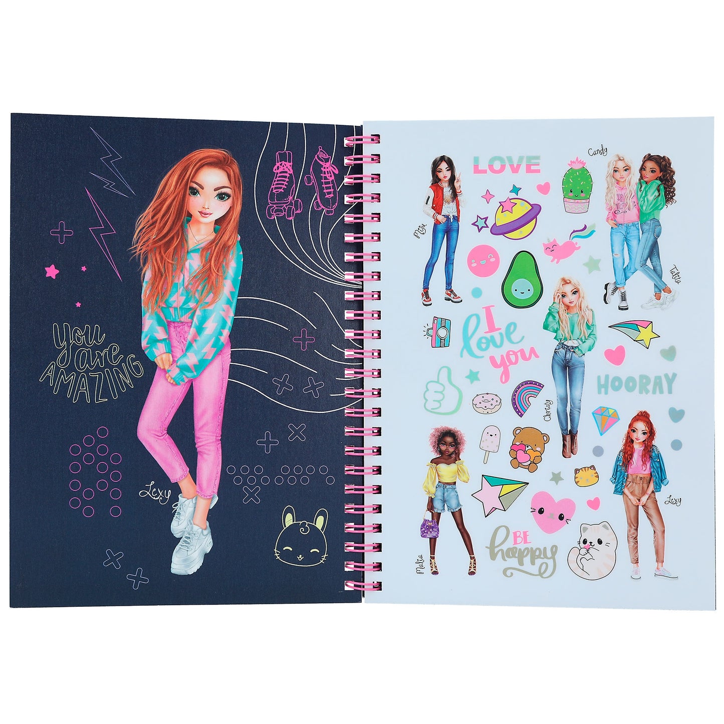 TOPModel Neon Doodle Malbuch-Set