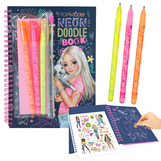 TOPModel Neon Doodle Malbuch-Set