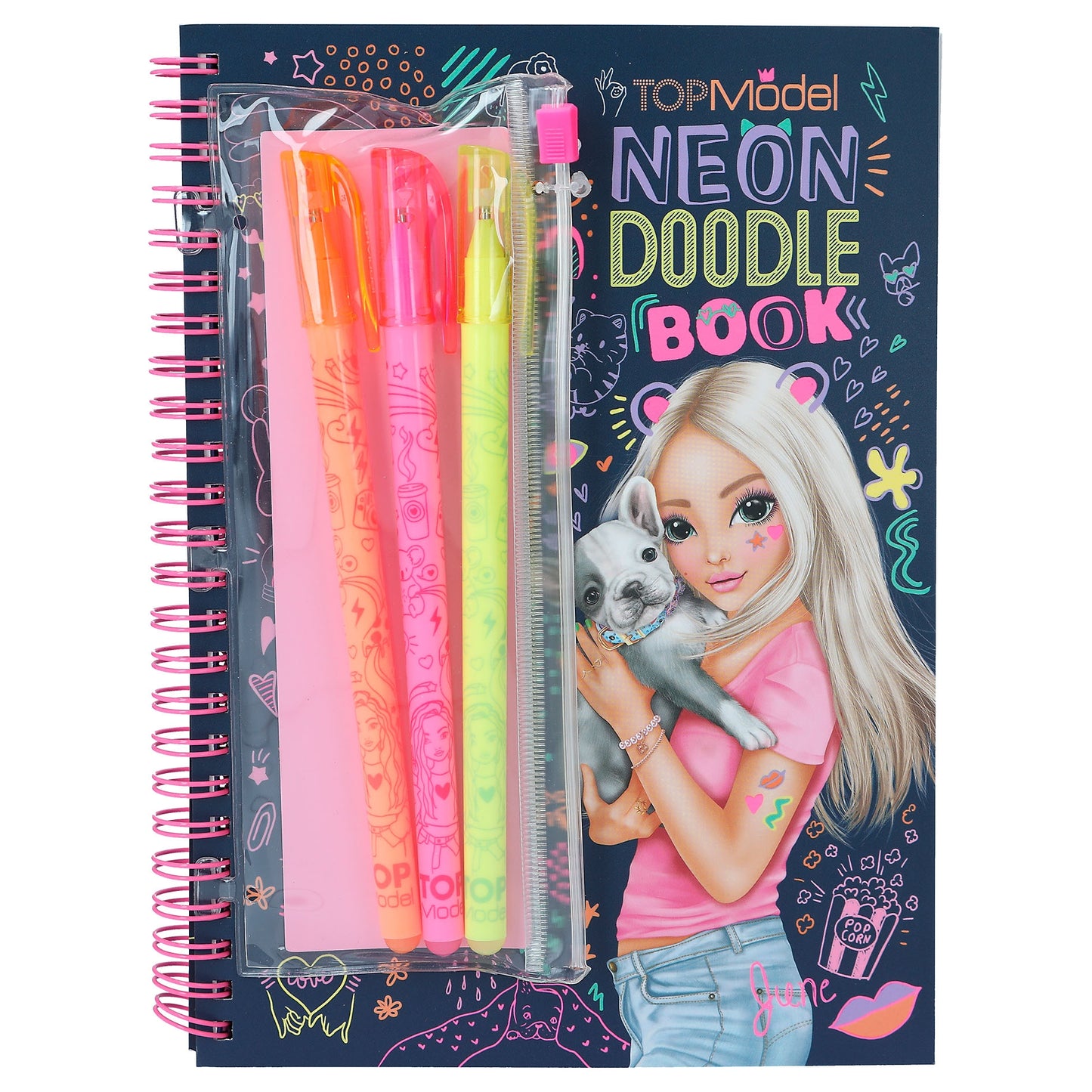 TOPModel Neon Doodle Malbuch-Set