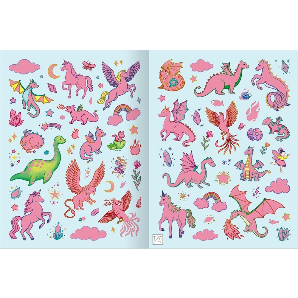 Mein schillerndes Stickerheft - Magische Tierwelt
