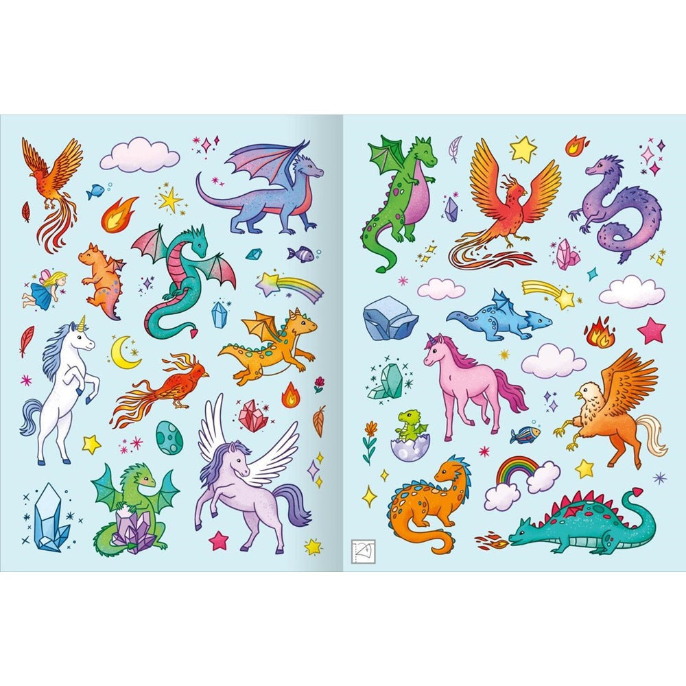 Mein schillerndes Stickerheft - Magische Tierwelt