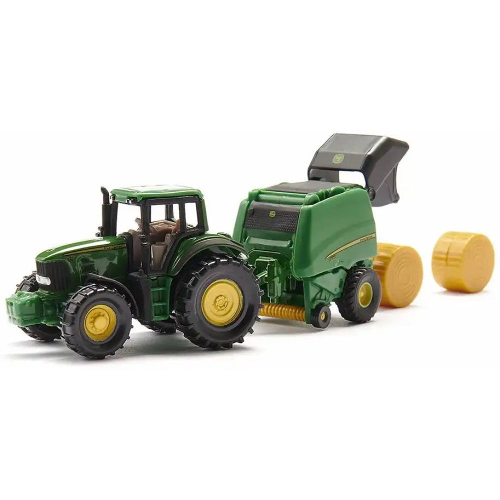 siku 1665 John Deere 7530 mit Ballenpresse 990