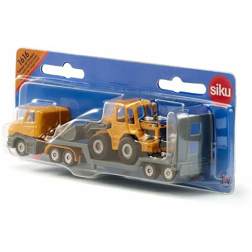 siku 1616 LKW Tieflader mit Frontlader Bagger
