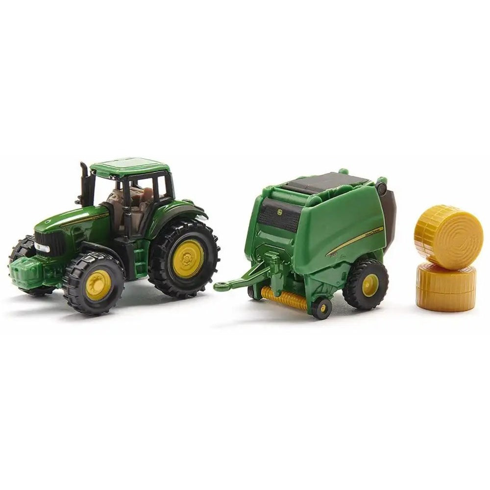 siku 1665 John Deere 7530 mit Ballenpresse 990