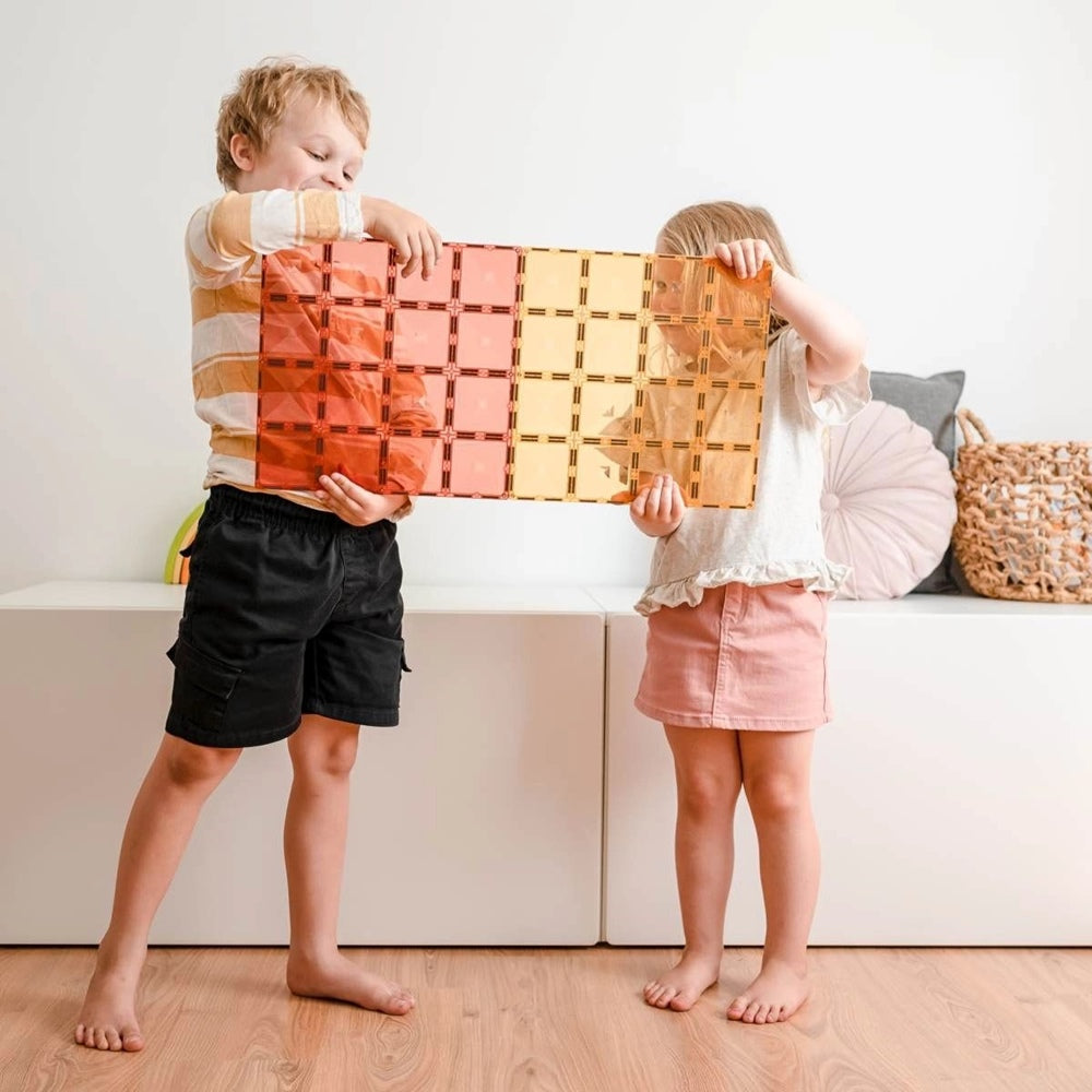 Connetix Magnetbausteine Pastel Lemon & Peach Basisplatten - 2 Teile