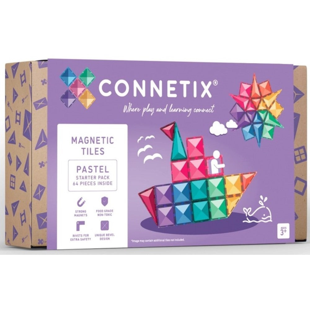 Connetix Magnetbausteine Pastel Starter Pack - 64 Teile
