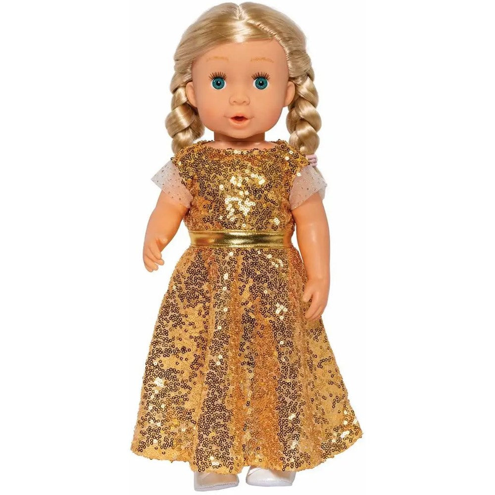 Puppenkleid Goldstar Größe 35-45cm