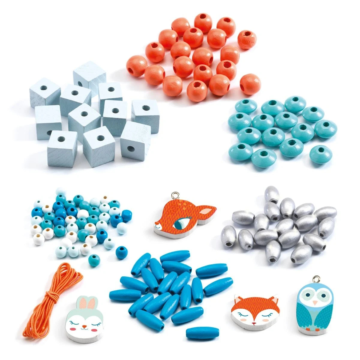 Schmuck basteln: Holzperlen kleine Tiere