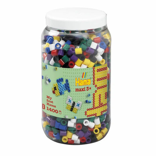 Hama Bügelperlen maxi Volltonfarben 1400 Stück Dose