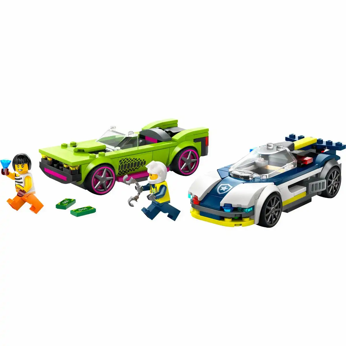 LEGO CITY Polizei Verfolgungsjagd mit Polizeiauto & Muscle Car 60415