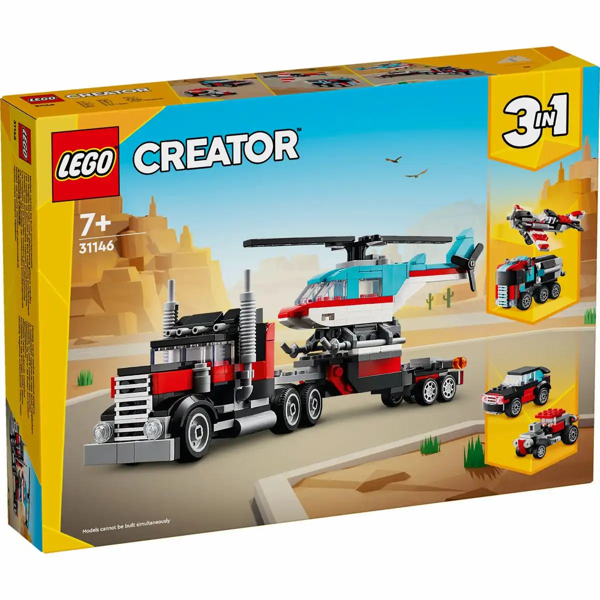 Lego 31146 Creator 3in1 Tieflader mit Hubschrauber