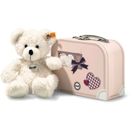 Steiff Teddybär Lotte 28 weiss mit Koffer
