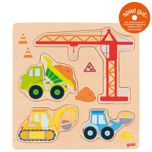Einlegepuzzle Baufahrzeuge