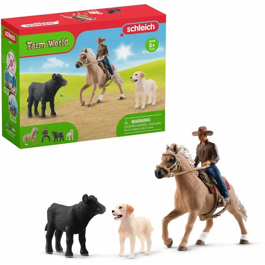 schleich Farm World Westernreiten Mann 42578