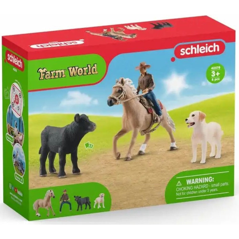 schleich Farm World Westernreiten Mann 42578