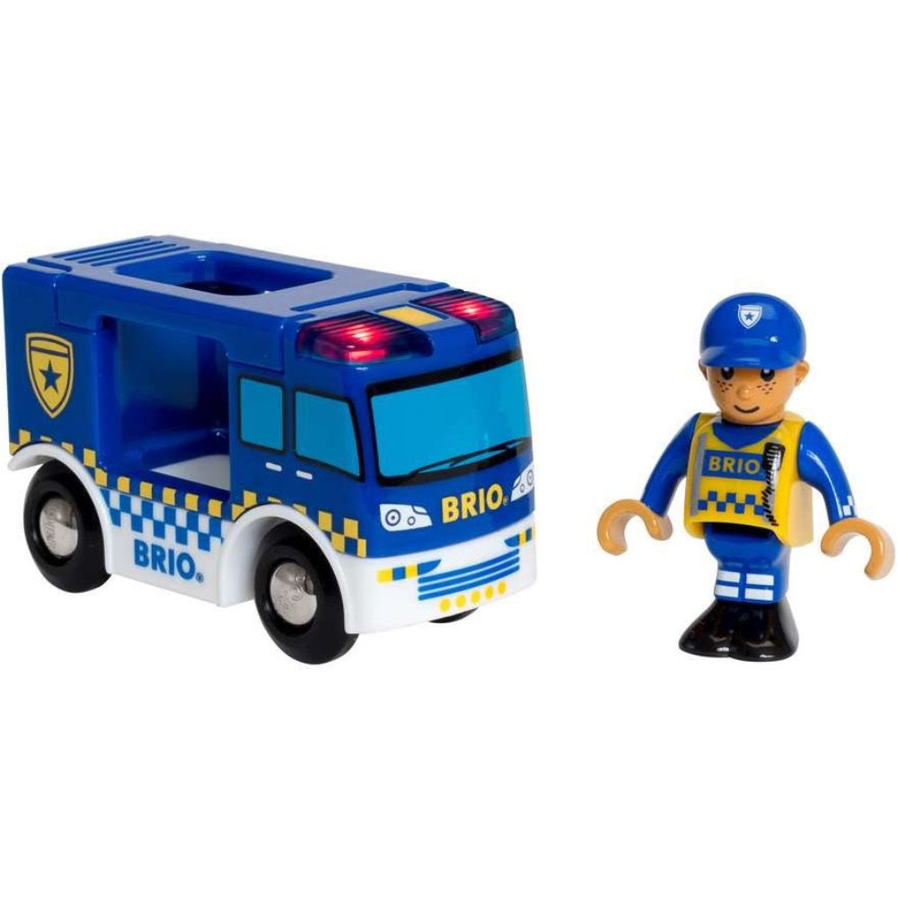 Brio Polizeiwagen mit Licht und Sound 33825