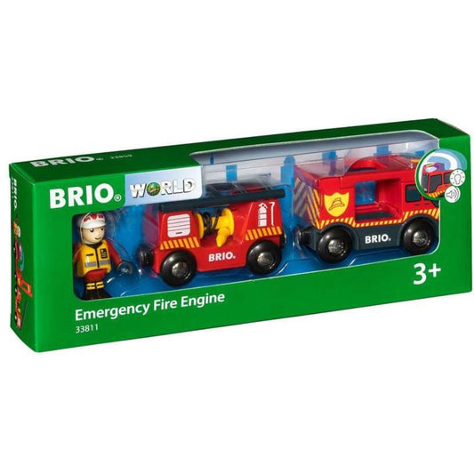 Brio Feuerwehr-Leiterfahrzeug mit Licht & Sound 33811