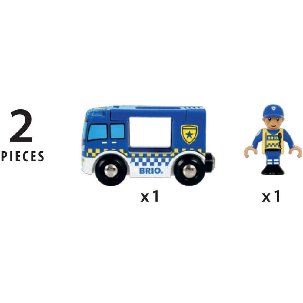 Brio Polizeiwagen mit Licht und Sound 33825