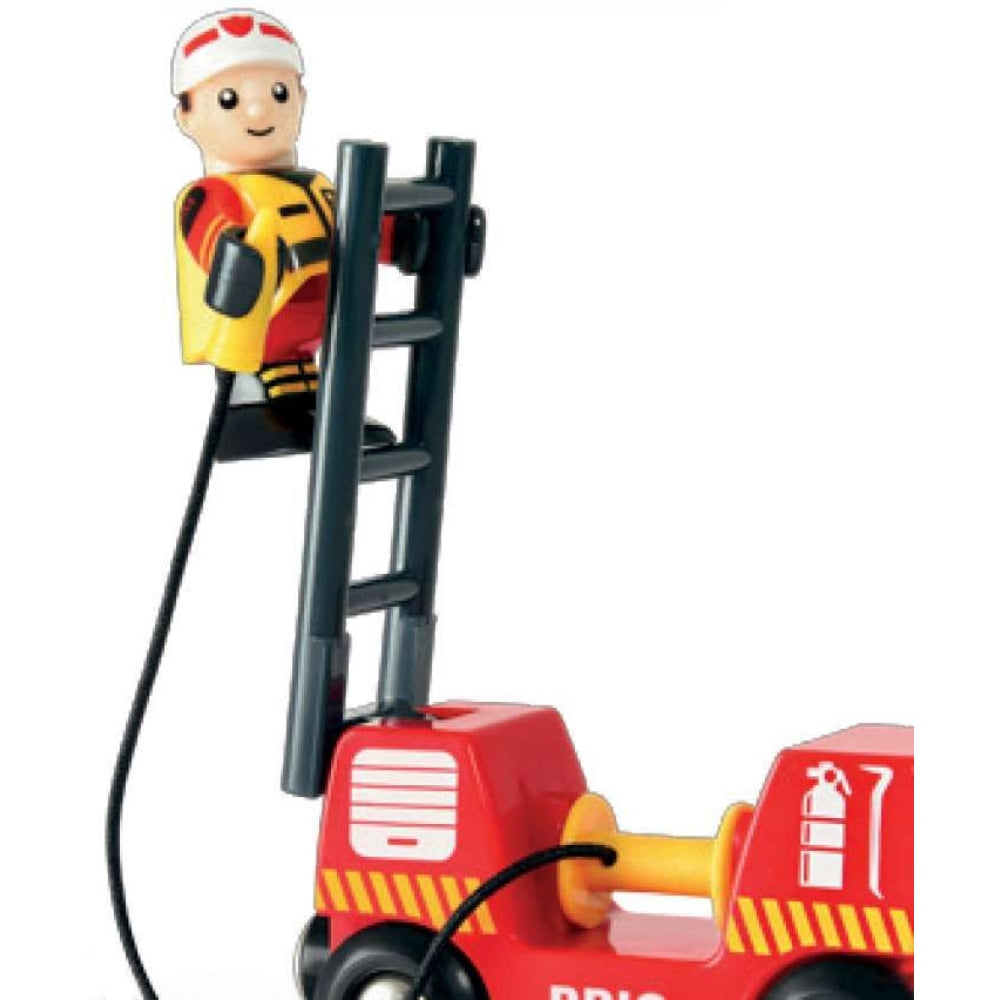 Brio Feuerwehr-Leiterfahrzeug mit Licht & Sound 33811