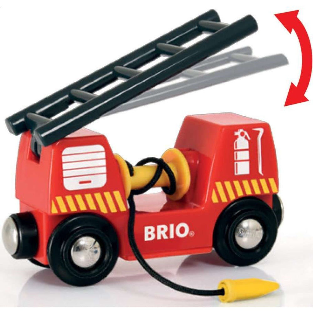 Brio Feuerwehr-Leiterfahrzeug mit Licht & Sound 33811