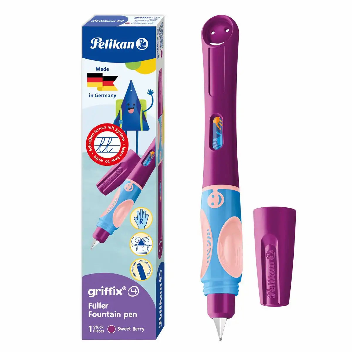 Pelikan Füller griffix für Rechtshänder A sweetberry