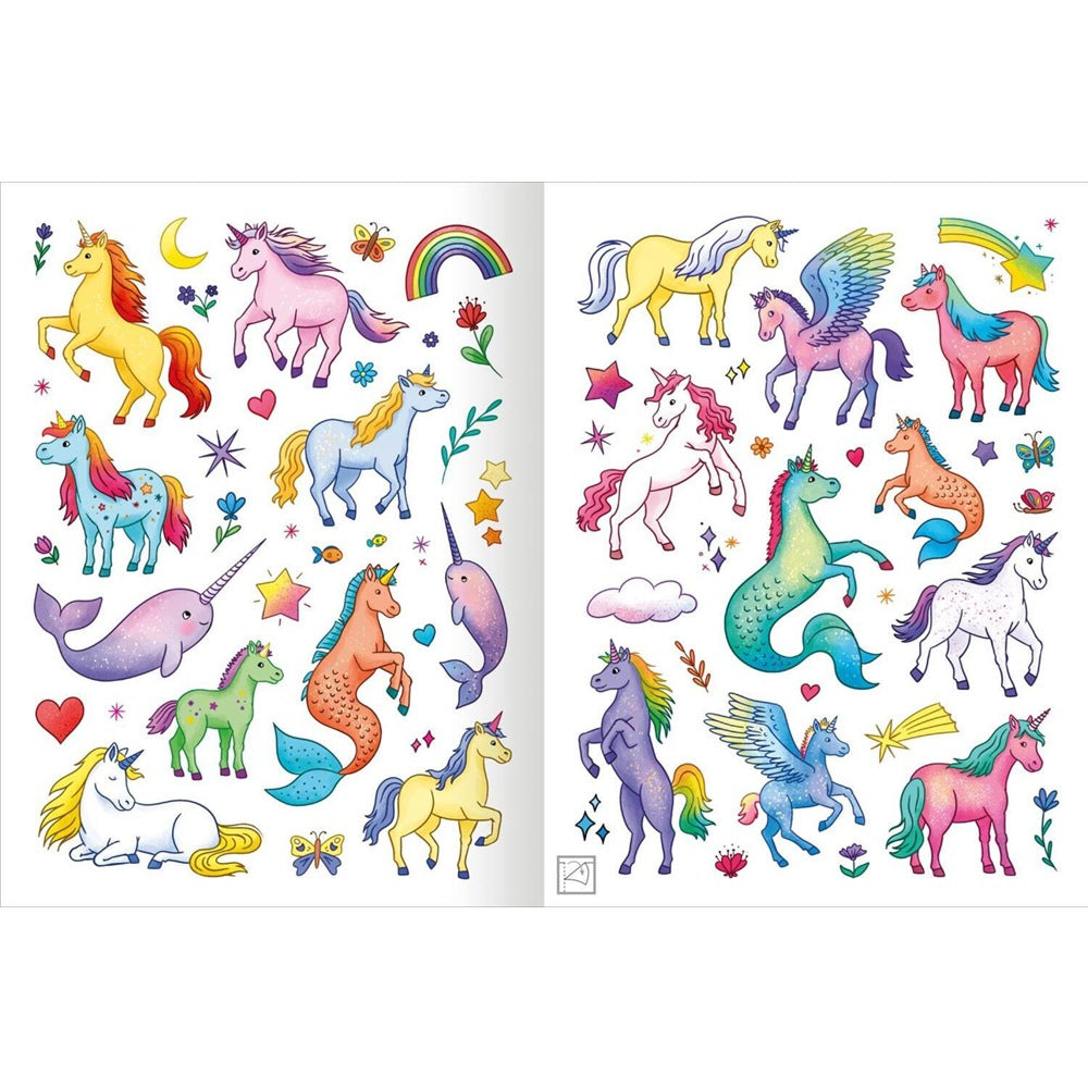 Mein schillerndes Stickerheft - Zauberhafte Einhornwelt