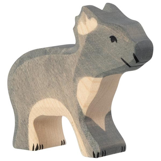 Holztiger Koala stehend