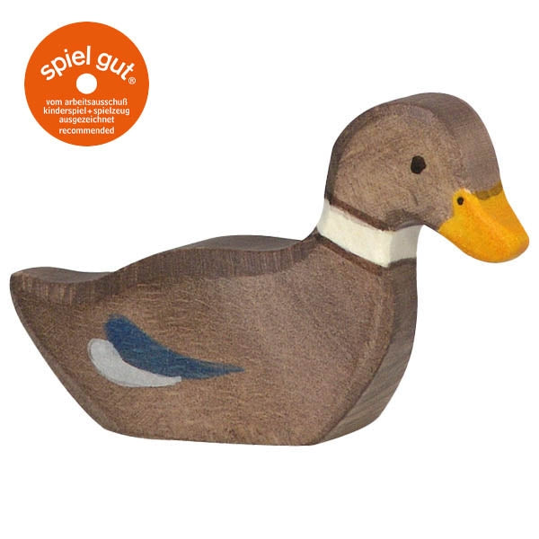 Holztiger Ente schwimmend