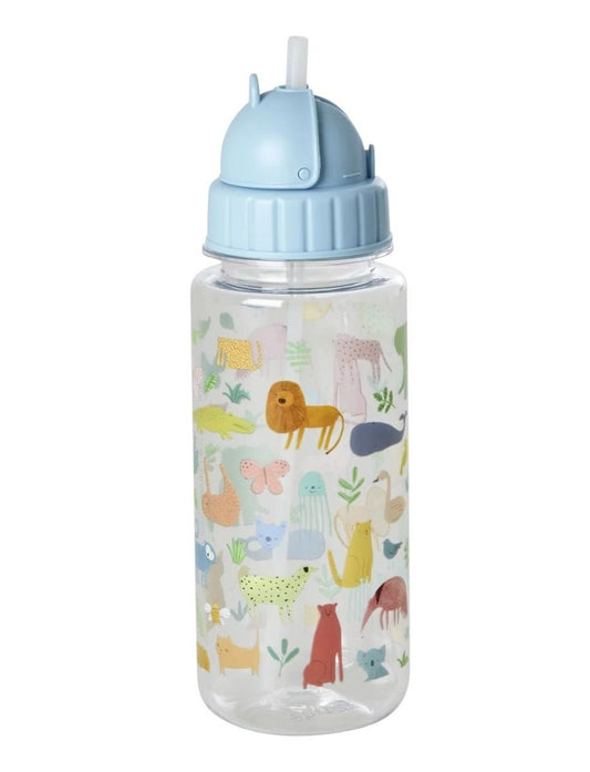 Trinkflasche - Blau - Sweet Jungle Print