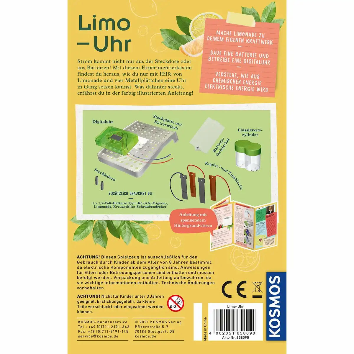 Experimentierkasten Limo Uhr