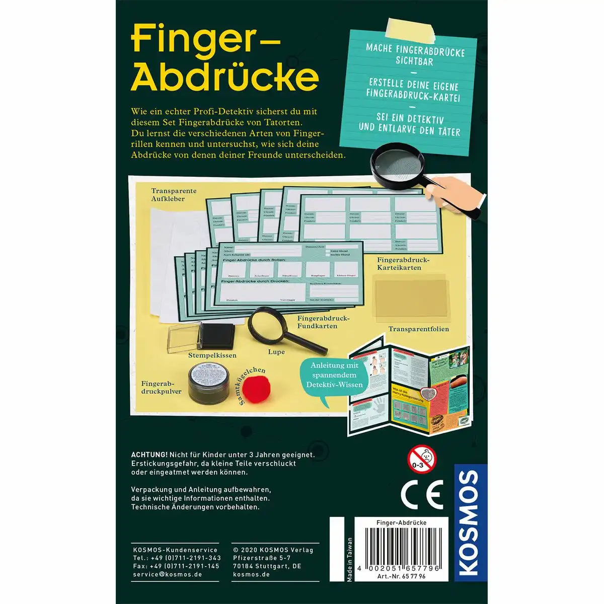 Experimentierset Finger-Abdrücke