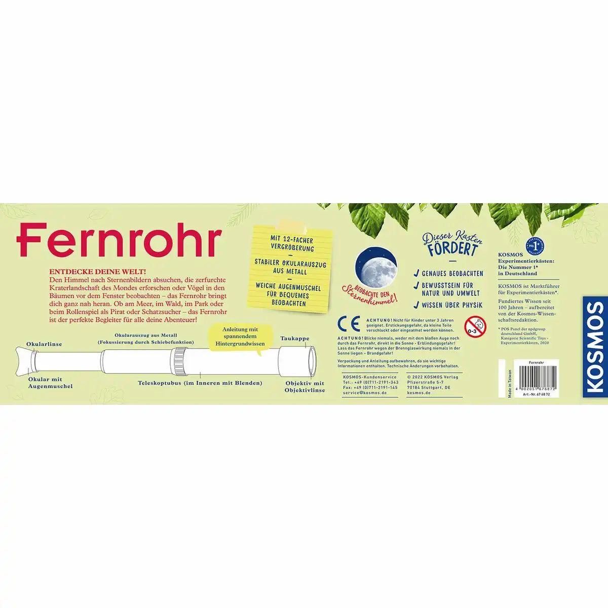 Fernrohr mit 12fach Vergrößerung