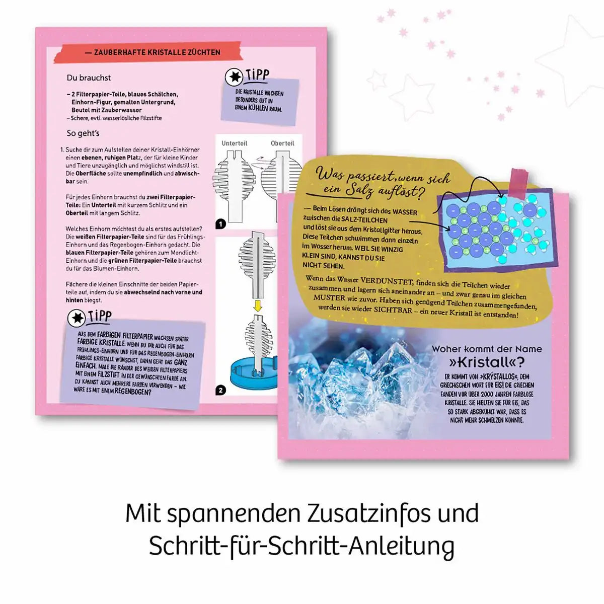 Experimentierset Kristsall-EInhörner