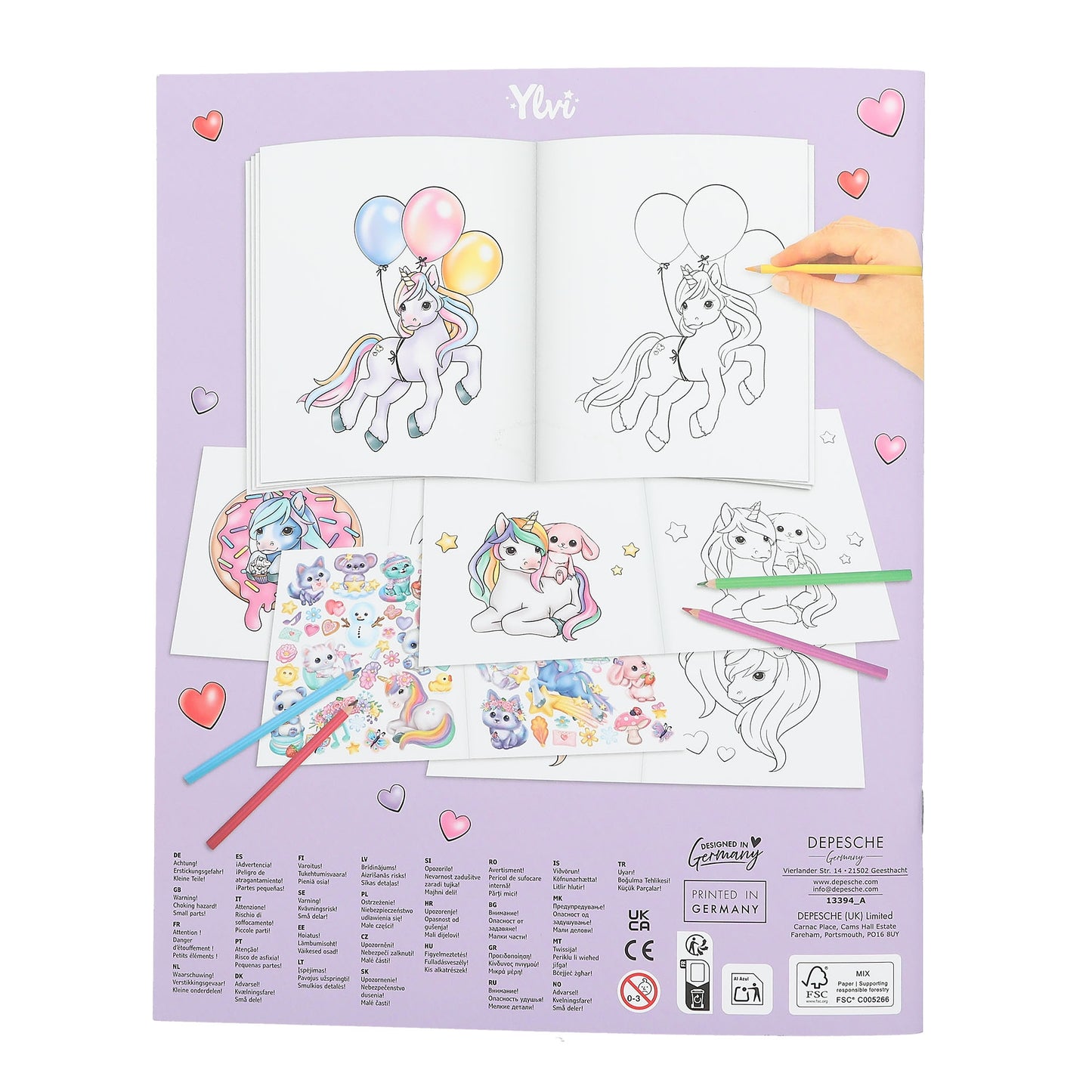 Ylvi Create your Unicorn Malbuch